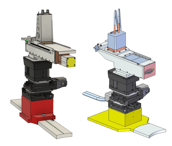 High energy and low energy Von Hamos spectrometer renderings